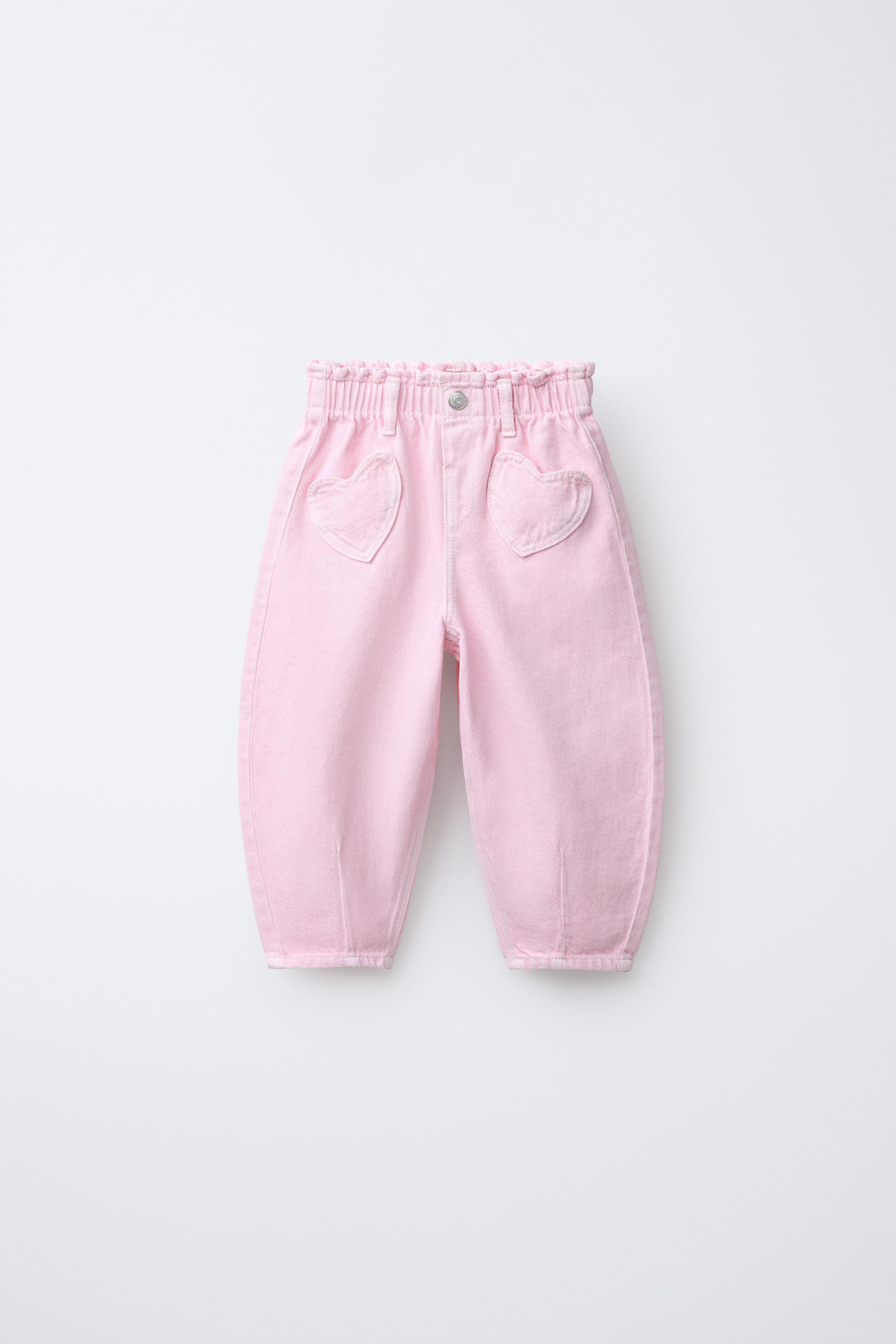 TWILL BAGGY PANTS WITH HEART POCKETS | Zara US