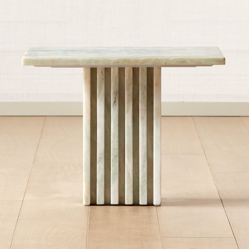 Carve Marble Large Modern Cocktail Table + Reviews | CB2 | CB2