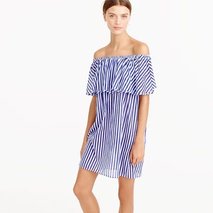 Off-the-shoulder bold striped dress | J.Crew US