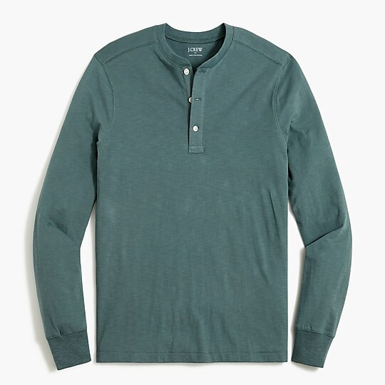 Long-sleeve slub cotton henley | J.Crew Factory