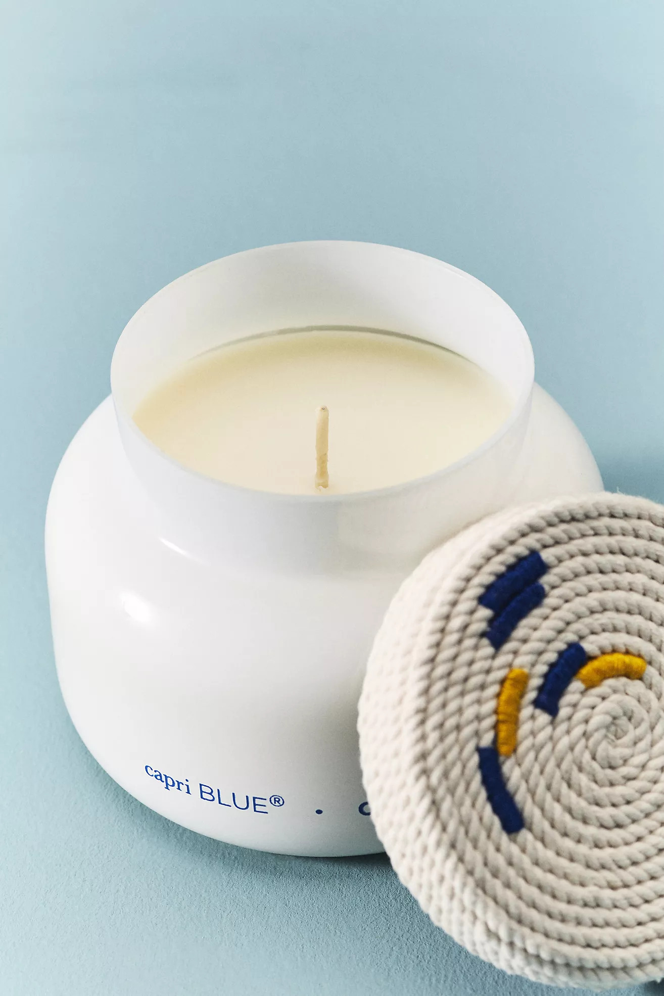 Capri Blue Fresh Coastal Nautical Rope Glass Candle | Anthropologie (US)