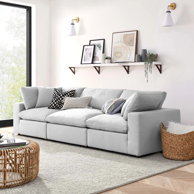 Nuel 3 - Piece Upholstered Chaise Sectional | Wayfair North America