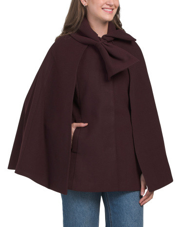 Bow Front Cape Coat | TJ Maxx