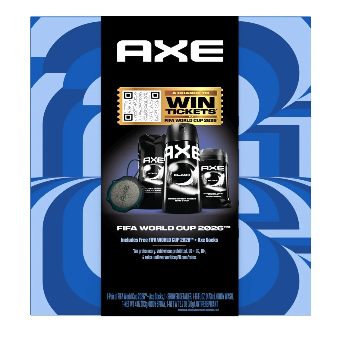 AXE Black Regimen x Fifa World Cup Body Care Gift Set with Body Wash, Deodorant Spray, Antiperspi... | Walmart (US)