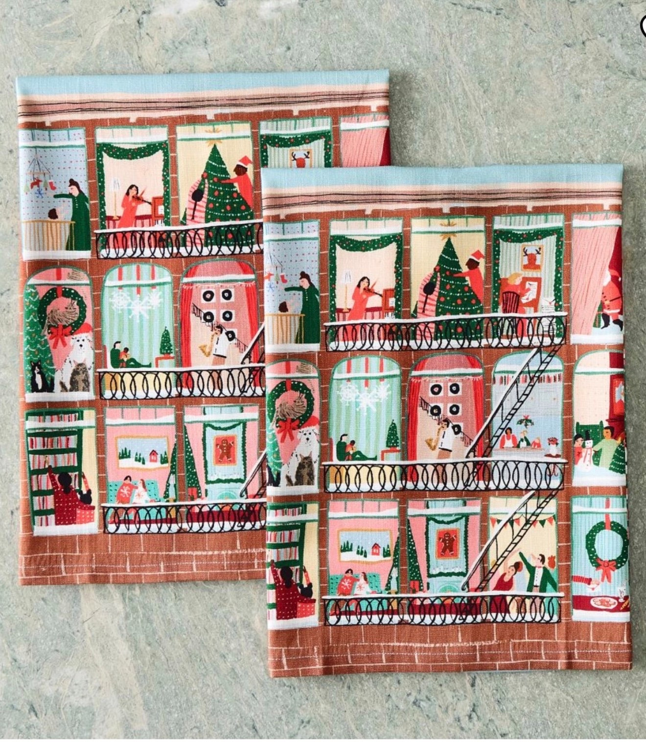 Nicole Cicak Christmas Brownstone Tea Towels (Set of 2)

A reusable alternative to disposable paper towels, they're great for light spills or drying dishes

#LTKHome #LTKmomlife #LTKdayinmylife