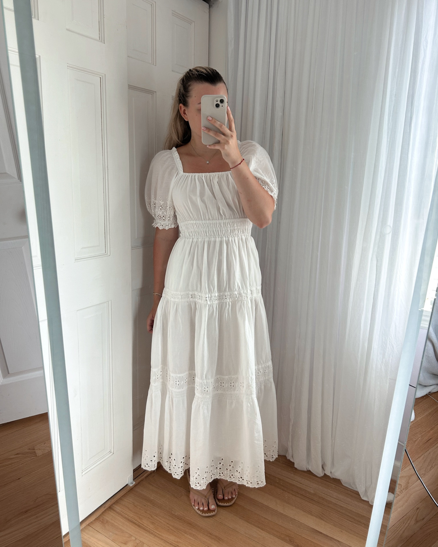 White summer dress, wearing size small & selling on mercari new with tags for 50% off 🤍🐚

#LTKtravel #LTKwedding #LTKfindsunder100