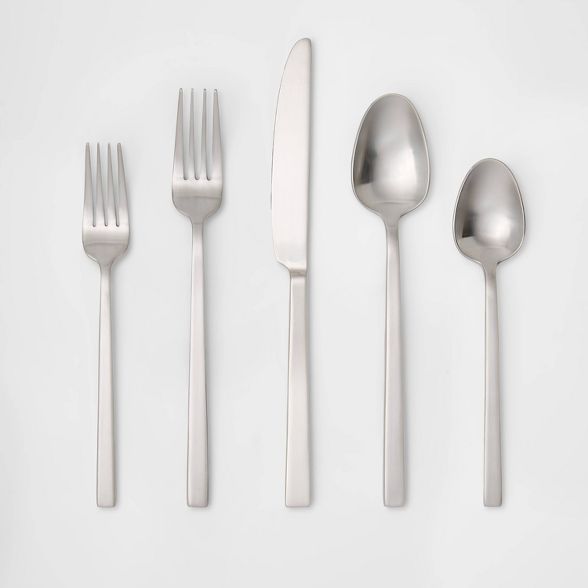 20pc Narrow Kosta Stainless Steel Silverware Set Silver - Project 62™ | Target