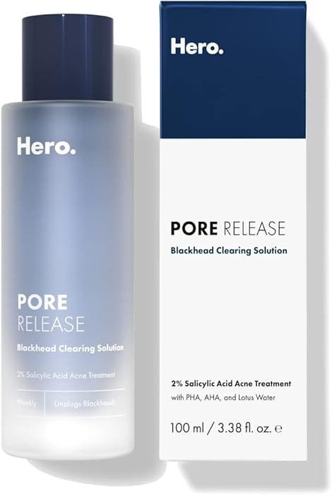 Hero Cosmetics Pore Release Blackhead Clearing Solution, Exfoliating 2% Salicylic Acid Toner Feat... | Amazon (US)