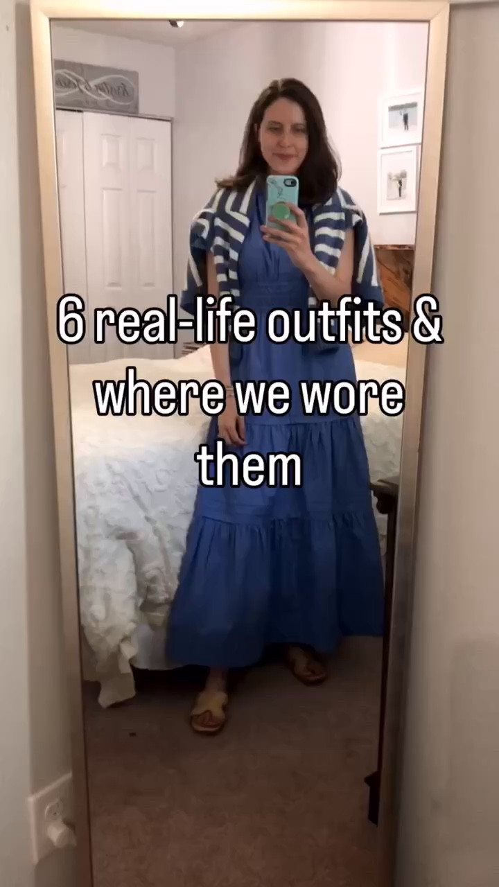 6 real life outfits, and where we wore them 💙

Blue spring dress and blue and white stripe cardigan for church

We love a skort, and these new balance sneakers

Love a neutral fit with a striped T-shirt and white jeans for  spring 

Barrel jeans and a crop cardigan. It’s perfect for spring

We both own this crop trenchcoat another spring outfit 2026 staple 

This preppy blue Collared sweater is perfect for zoom meetings working for home

#LTKSeasonal #LTKootd #LTKgrwm