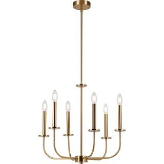 Hampton Bay Tilden 6-Light Antique Gold Chandelier KSH9106AX-01 - The Home Depot | The Home Depot