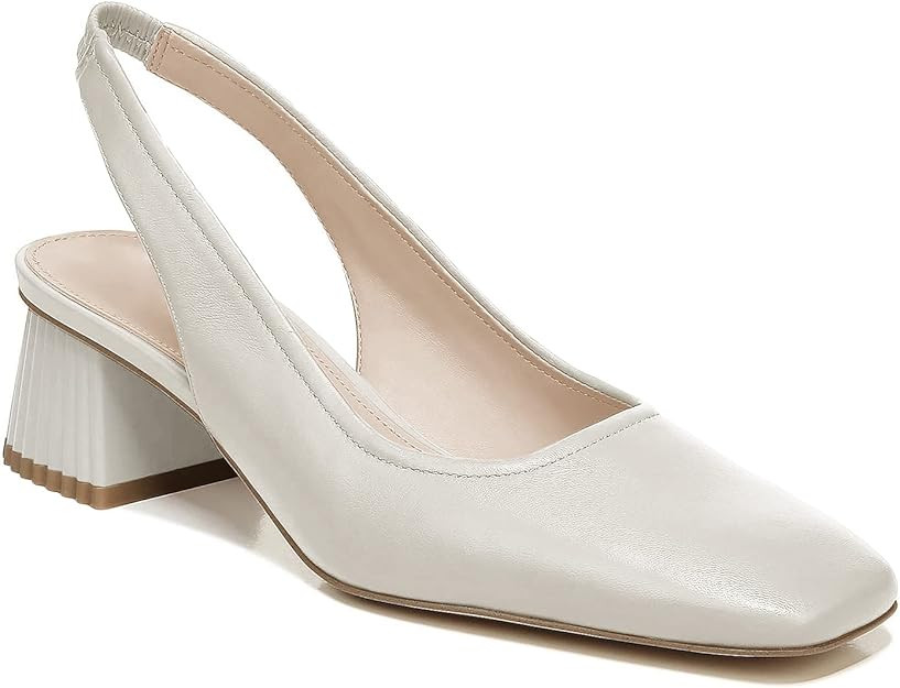 Juliet Holy Women's Slingback Low Chunky Heels Pumps Closed Square Toe Block Heel Slip On Party D... | Amazon (US)