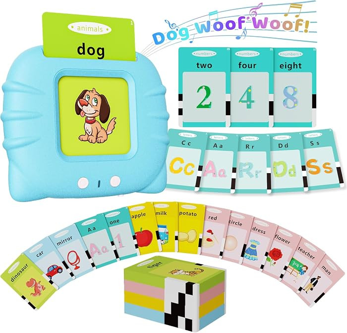 Talking Flash Cards for Toddlers 1-3, Upgraded 248 Sight Words Montessori Speech Therapy Toy, Aut... | Amazon (US)