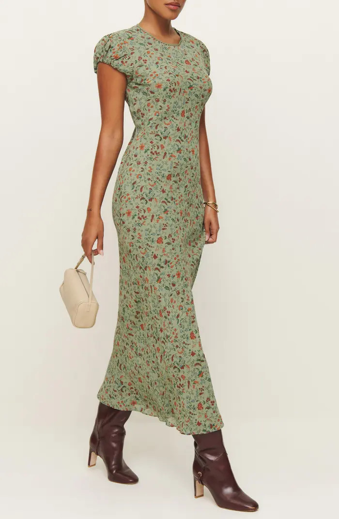 Reformation Leana Floral Midi Dress | Nordstrom | Nordstrom