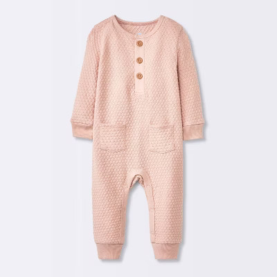 Baby Girls' Sweater Romper - Cloud Island™ Pink 18M | Target
