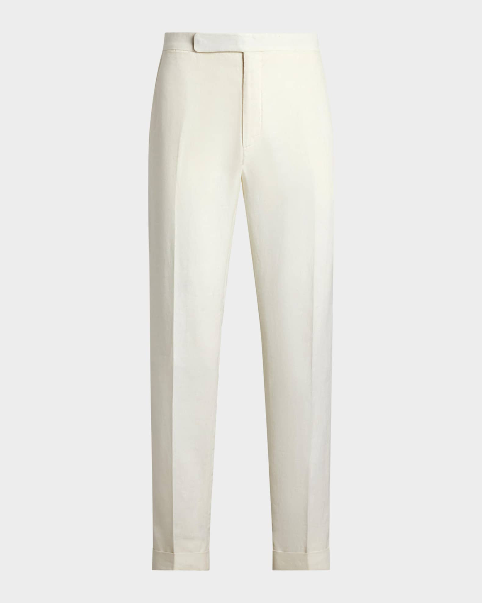 Ralph Lauren Purple Label Men's Gregory Hand-Tailored Linen Suit Trousers | Neiman Marcus