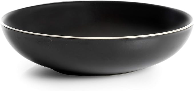 Gibson Elite Soho Lounge Dinnerware Set, 9.7" Serving Bowl, Matte Black | Amazon (US)