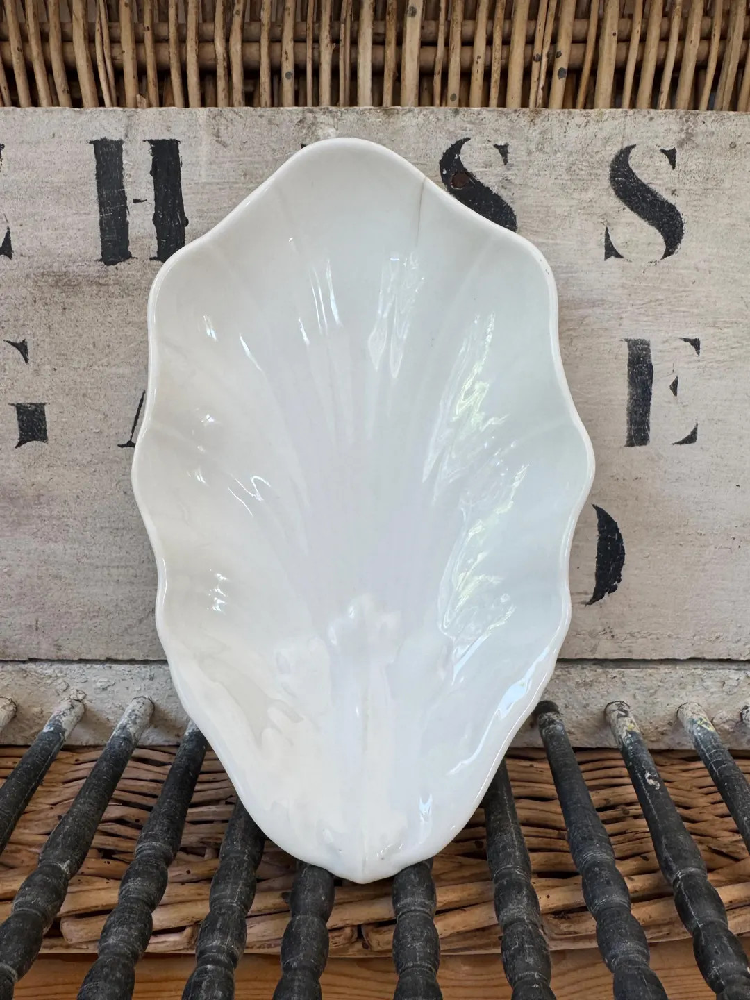 French Vintage Ceramic Relish Dish: Shell Shaped Coastal Decor - Etsy | Etsy (US)