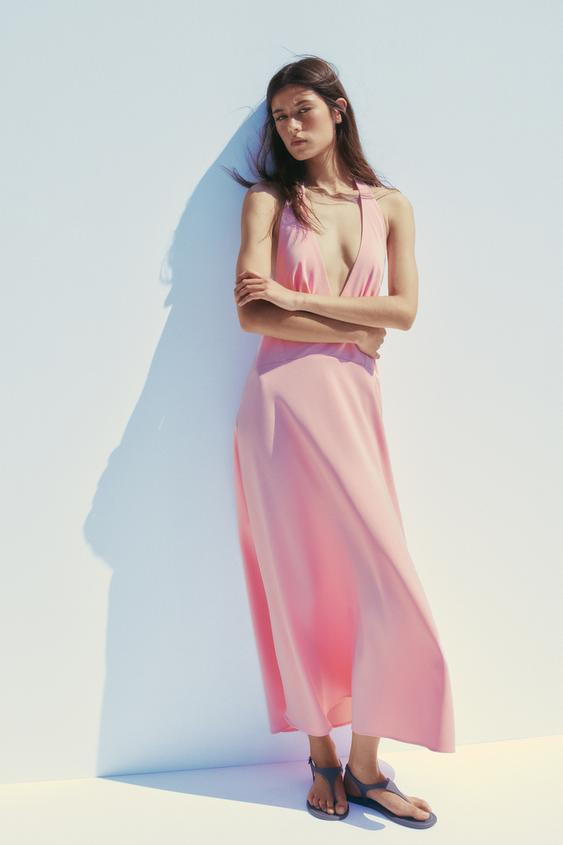 MIDI HALTER DRESS | Zara US