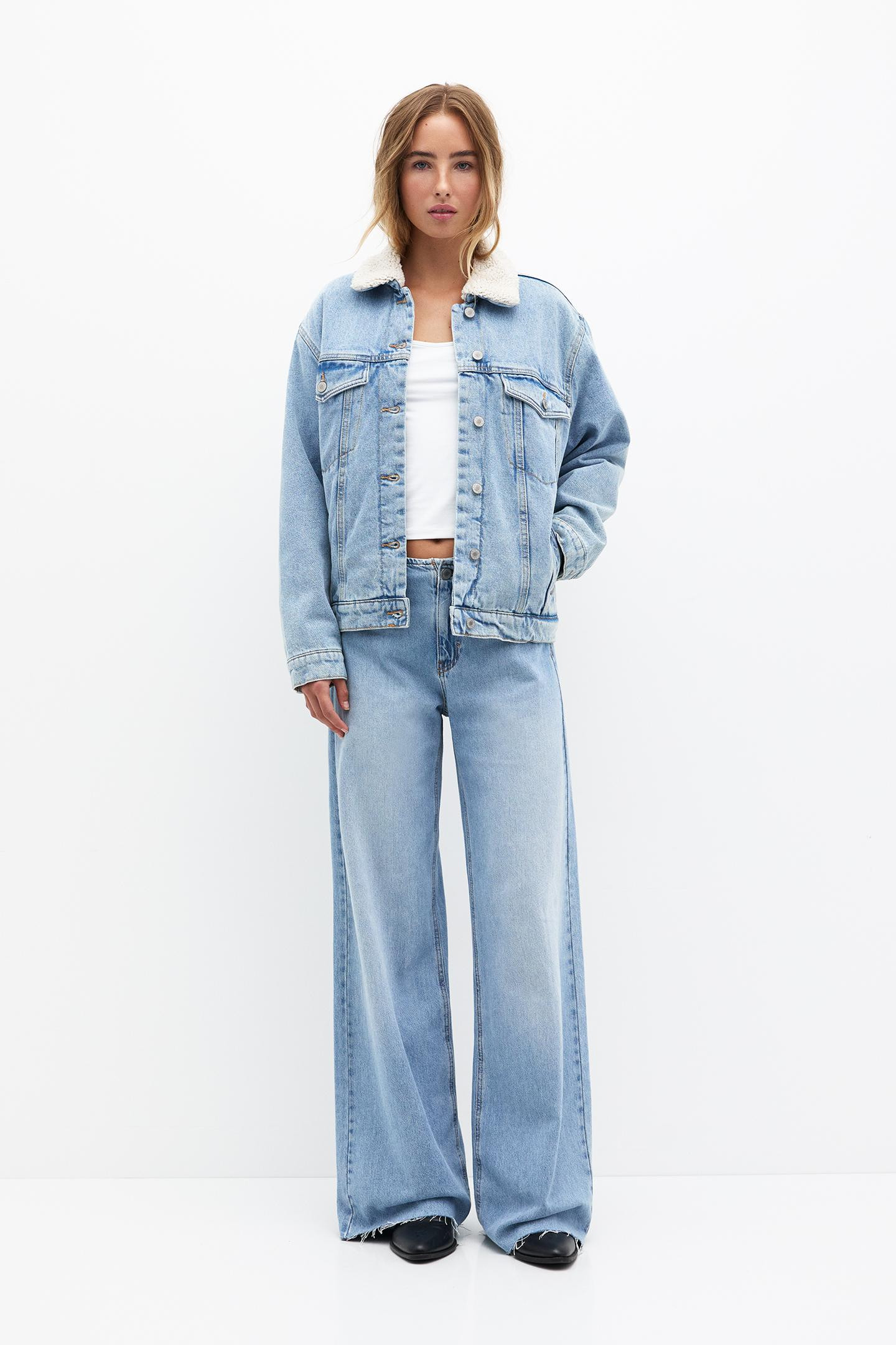 Jeansjacke Lammfellimitat | PULL and BEAR DE