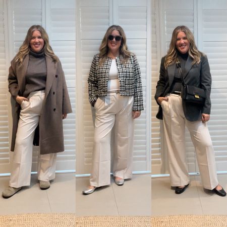 Styled three ways, cream wide leg trousers 

#LTKover40 #LTKfindsunder50 #LTKeurope