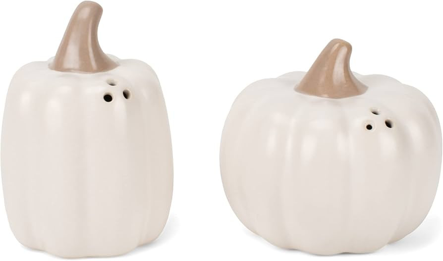 Nat & Jules Mini Pumpkin Shaped 3 Inch Ceramic Salt and Pepper Shakers: Perfect for Thanksgiving,... | Amazon (US)