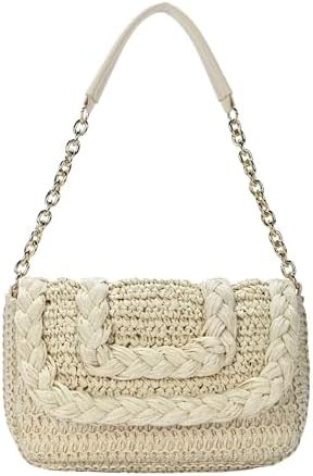 Madison West Darya Straw Shoulder Bag | Eco-Friendly Purse for Women | Stylish and Compact Should... | Amazon (US)