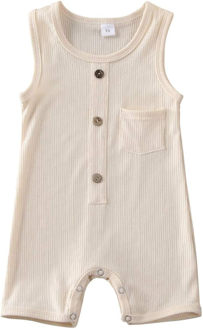 Newborn Summer Baby Boy Girl Rompers Bodysuit Jumpsuit Playsuit One Piece Outfit Clothes | Amazon (US)