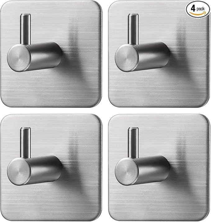 Jekoo Adhesive Hooks, Hooks for Hanging Wall Hanger Towel Hooks Heavy Duty Ideal for Bathroom Sho... | Amazon (US)