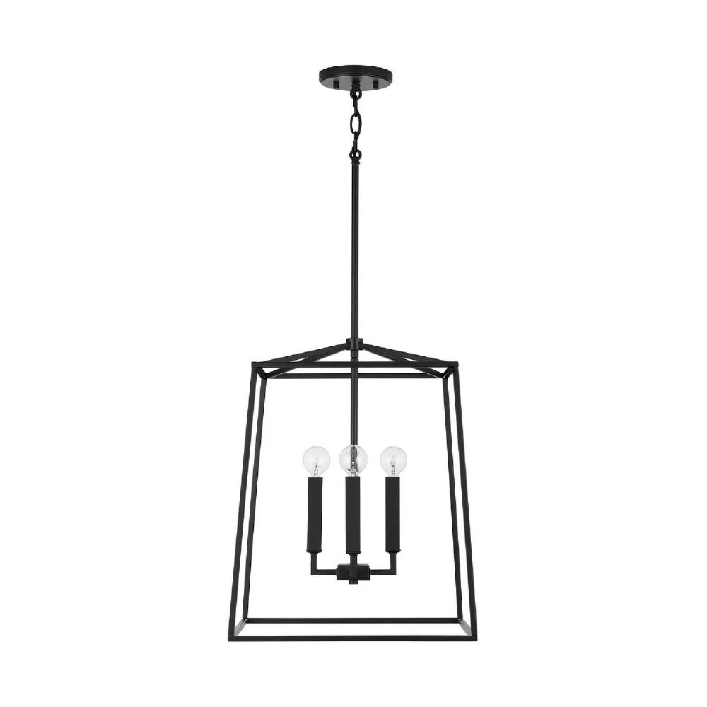 Capital Lighting 537642 Thea 4 Light 16" Wide Taper Candle Pendant - Black | Walmart (US)