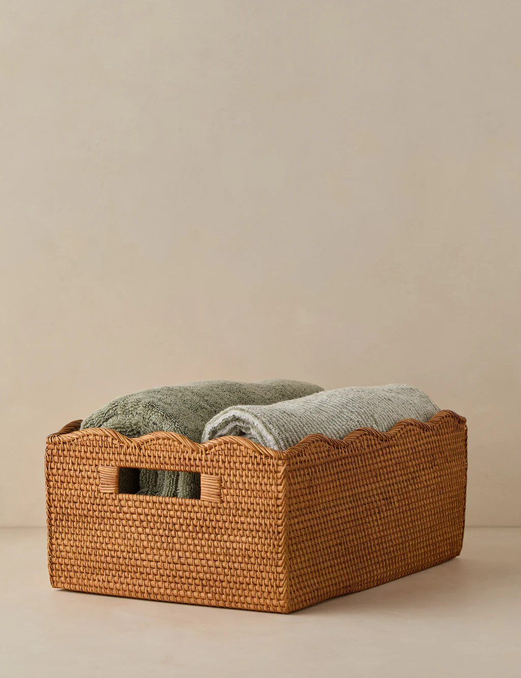 Tyna Rattan Storage Bin | Lulu and Georgia 
