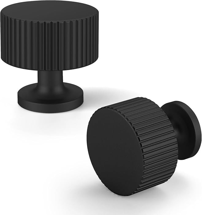 6 Pack Matte Black Cabinet Knobs for Kitchen Cabinets and Dresser Drawers，Round Single Hole Har... | Amazon (US)