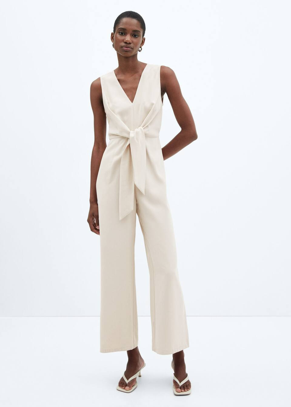 Bow long jumpsuit -  Women | Mango USA | MANGO (US)