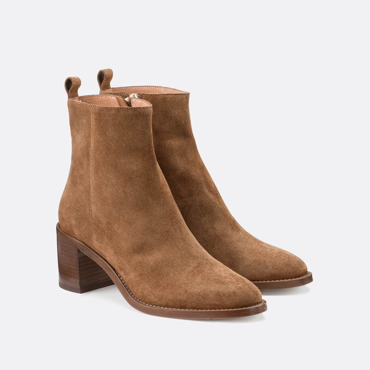 Les Signatures - Suede Ankle Boots, Made in Europe | La Redoute (UK)