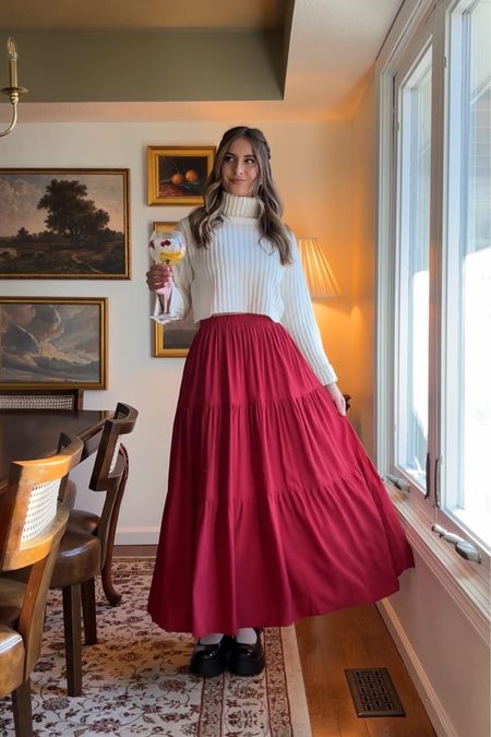 Red maxi skirt holiday outfit

#LTKSeasonal #LTKGiftGuide #LTKHoliday