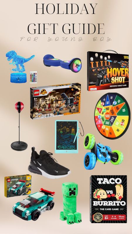 Adventure, creativity, and endless fun await! 🚀🦖 Dive into the ultimate holiday gift guide crafted for the young explorer. From thrilling hoverboards and cool dinosaur night lights to challenging LEGO sets, speedy remote-controlled cars, and more. Find gifts that'll fuel his imagination and keep the adventures coming. 

Gift guide / shopping for kids / young boy / playful gifts / adventure essentials 🎁🎮✨ 


#LTKHoliday #LTKGiftGuide #LTKkids
