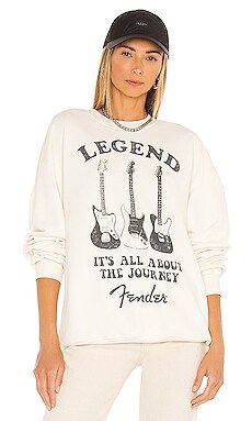 DAYDREAMER Fender Legend Oversized Crew Sweatshirt in Stone Vintage from Revolve.com | Revolve Clothing (Global)