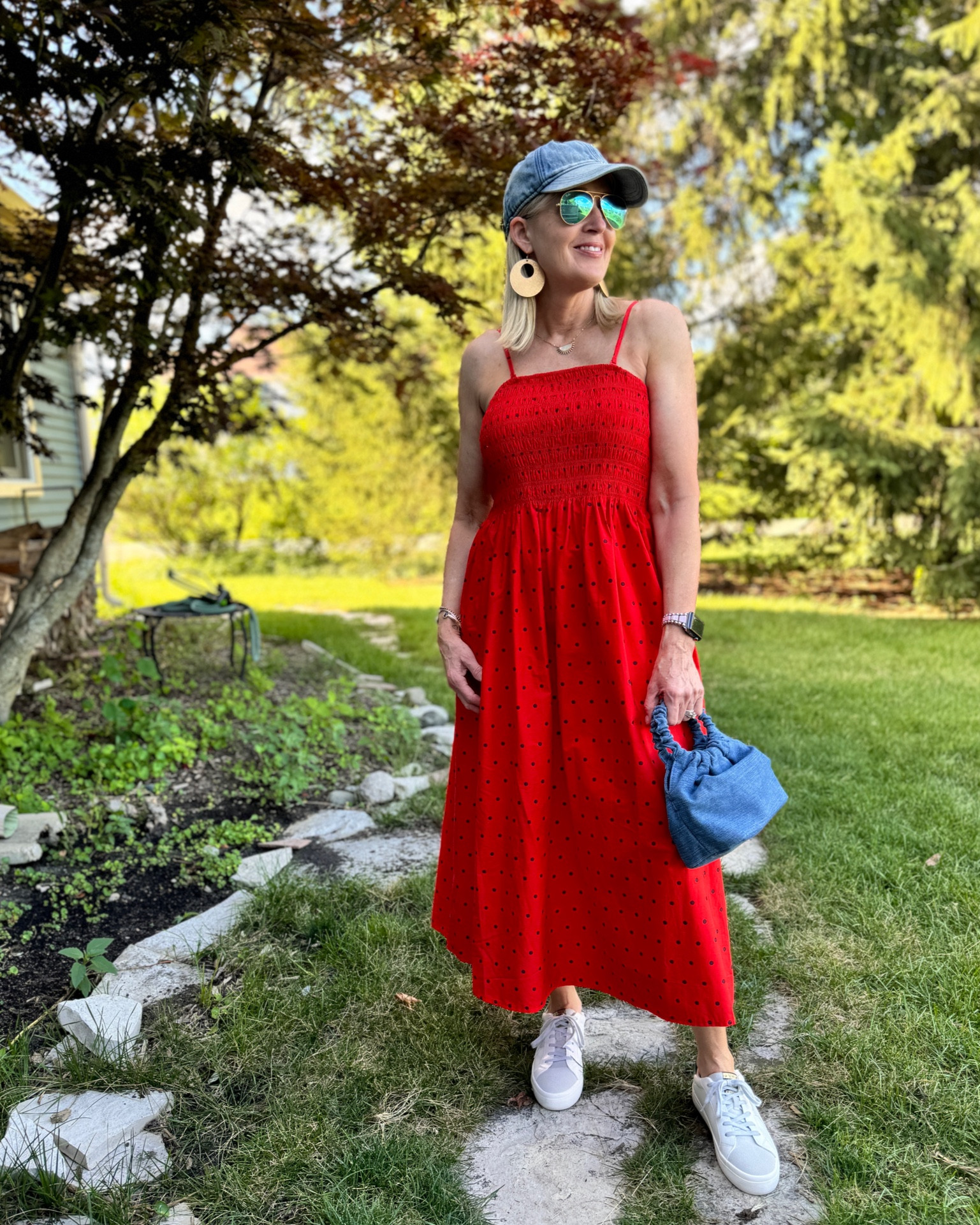 Cute 4th of July outfit. Dress from Target. Size down.
#targetstyle #reddress #july4thoutfit

#LTKOver40 #LTKFindsUnder50 #LTKSeasonal