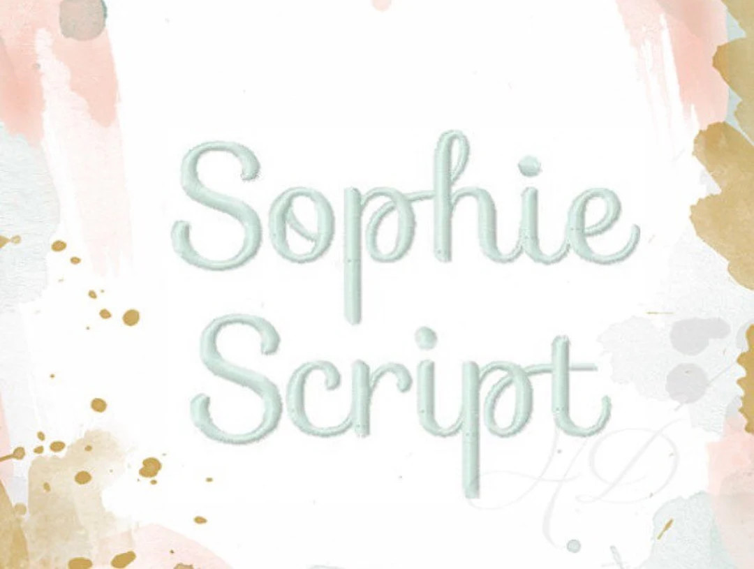 2" Inch Embroidery Font Formal Script Machine Embroidery File Instant Download Sophie BX Instant ... | Etsy (US)