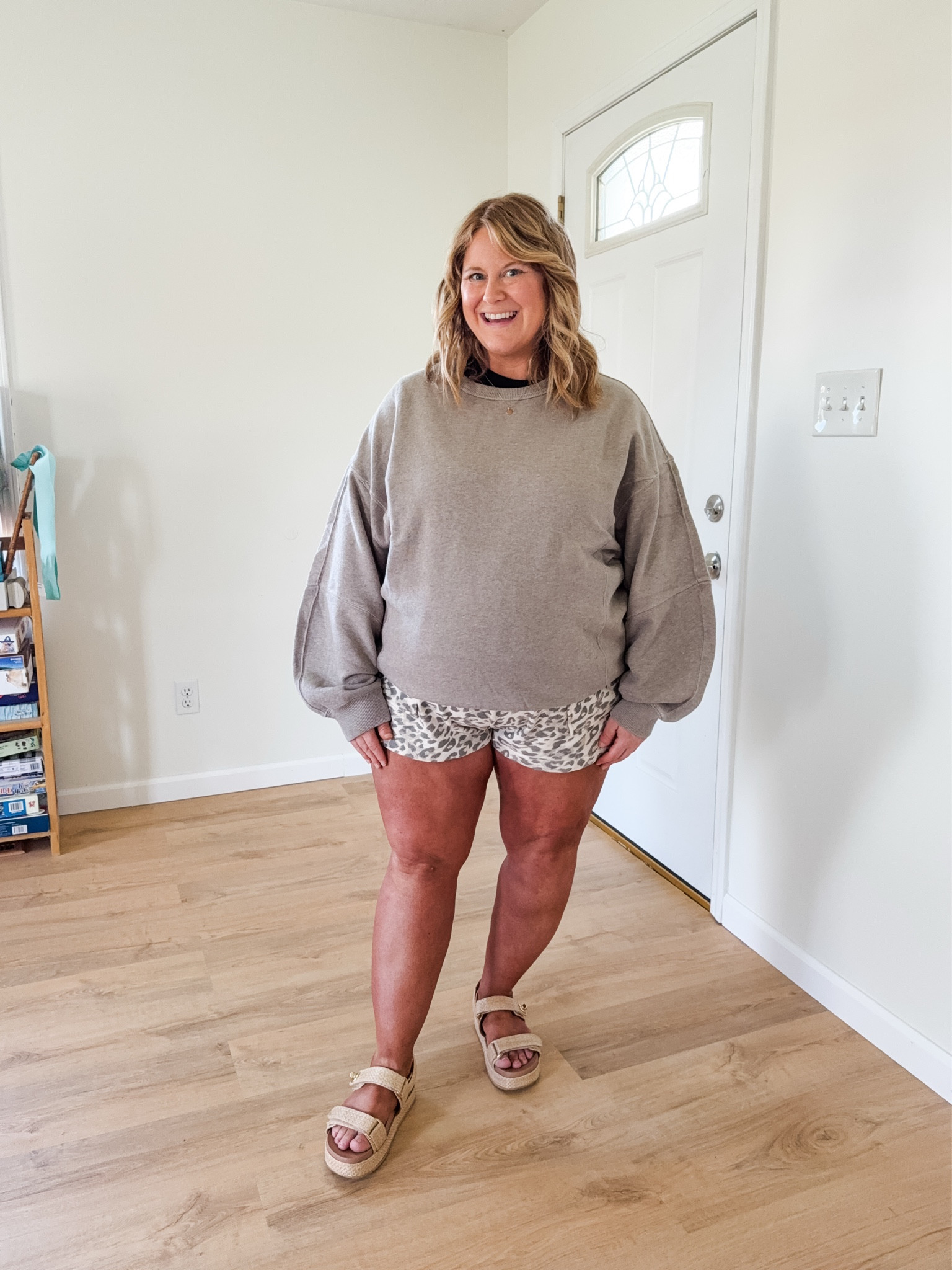 Wearing a large in my sweatshirt - love the neutral color.  XL in my shorts  

#LTKBump #LTKSaleAlert #LTKMidsize