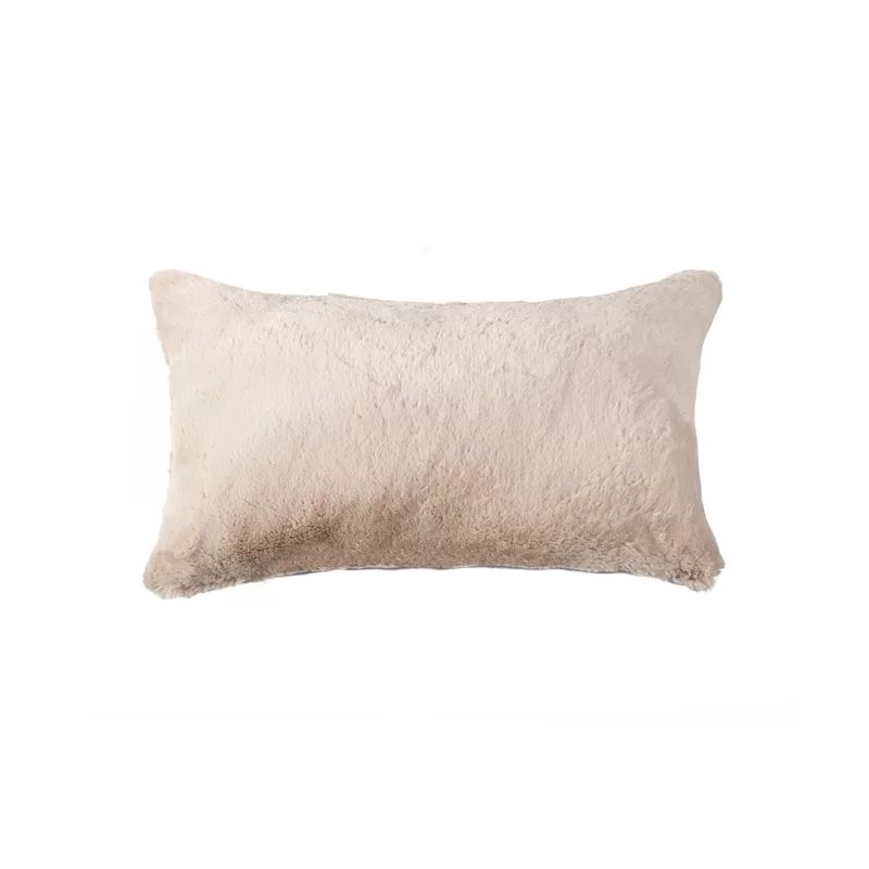Sheba Rectangular Faux Fur Lumbar Pillow | Wayfair North America
