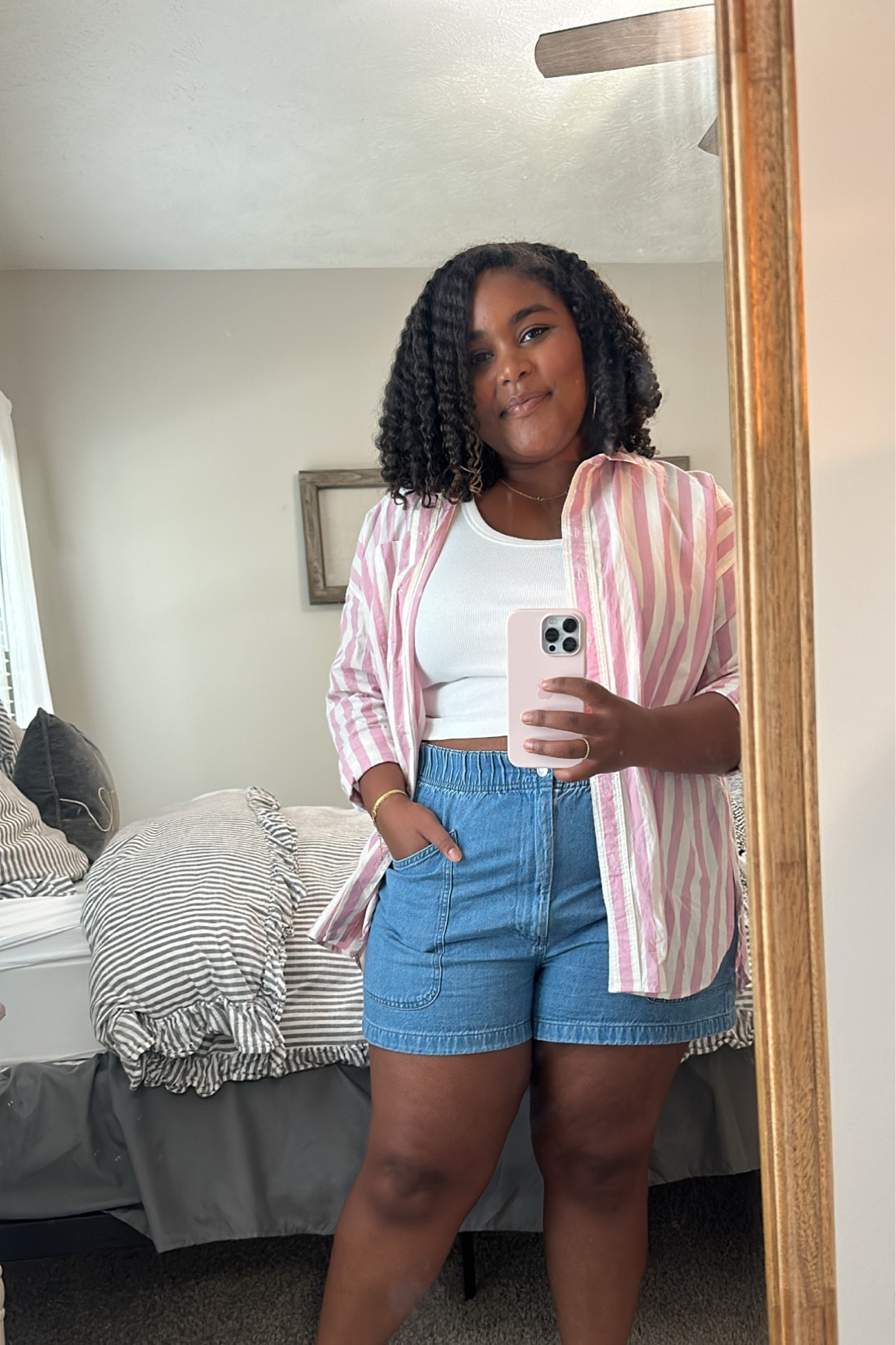 an easy summer cookout outfit! ☀️ love these shorts! 

#LTKcurves #LTKFind #LTKSeasonal