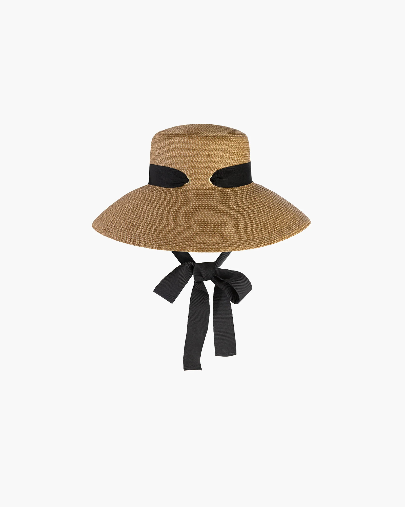 Artista Straw Floppy | Wide Brim Ribbon | Natural Black | Eric Javits | Eric Javits