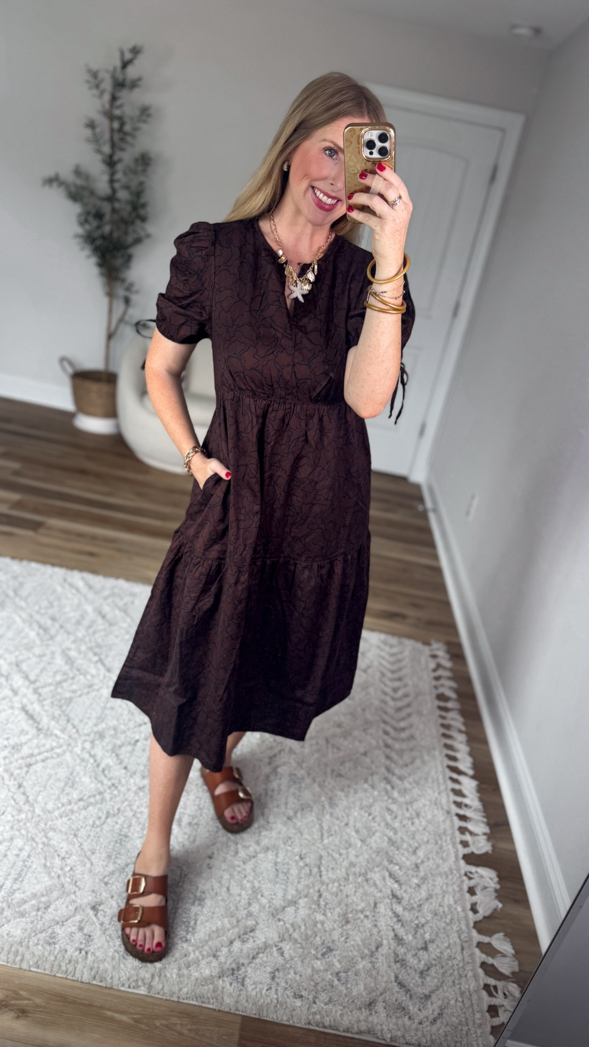 Daily try on, Walmart outfit, Walmart fashion, Walmart try on, time and tru midi dress

#LTKootd
