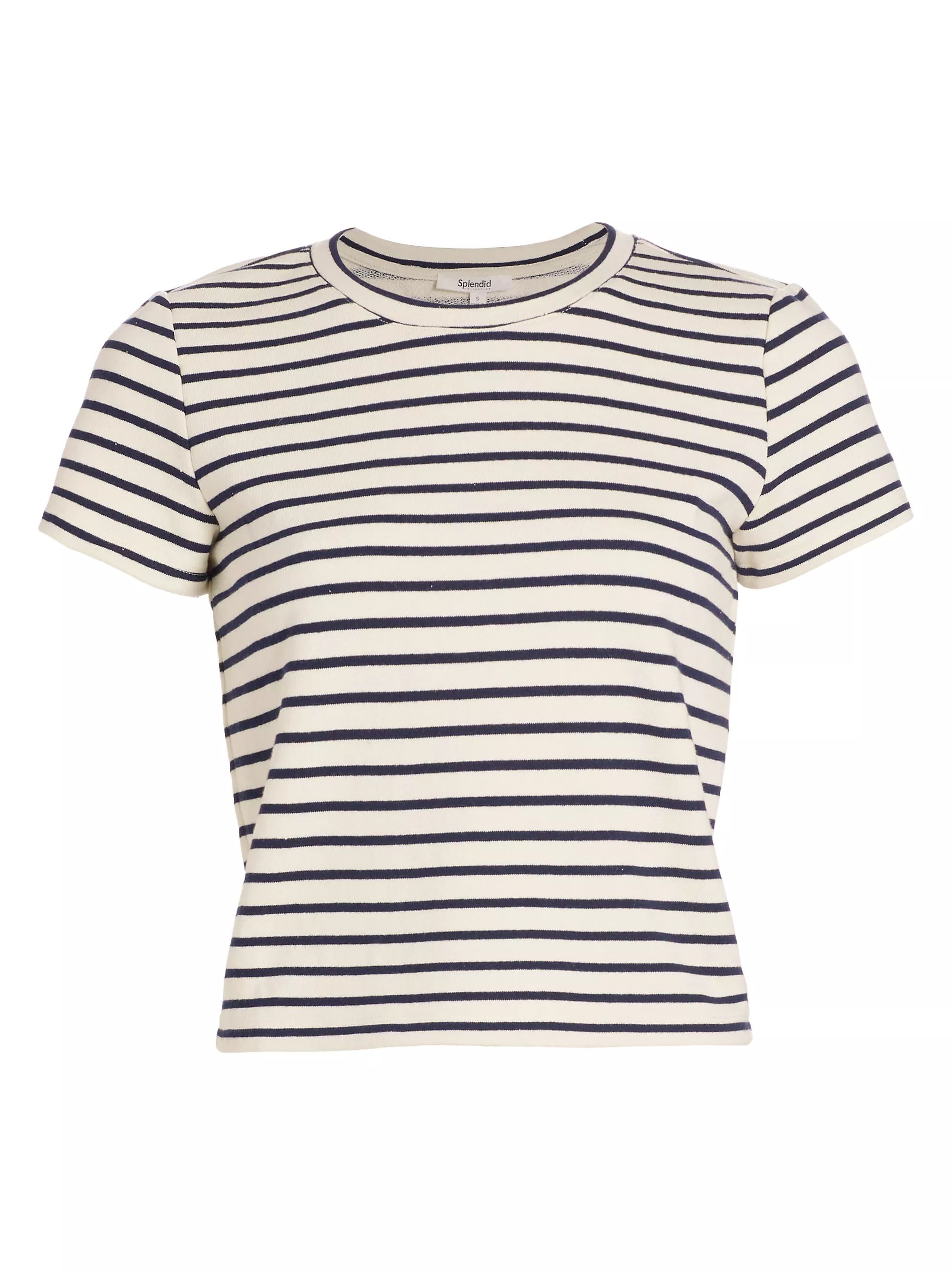 Whitney Striped Crop T-Shirt | Saks Fifth Avenue