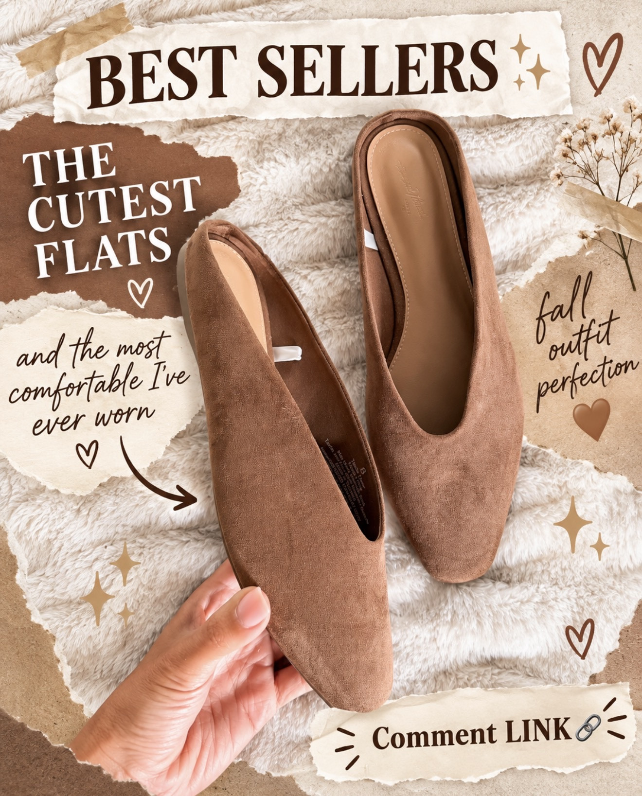The cutest flats—and honestly the most comfortable pair I’ve ever worn! 🤎 They’re the perfect finish for all your fall outfits. Comment LINK and I’ll send them to you 🔗⬇️

#LTKOver40 #LTKootd #LTKmomlife