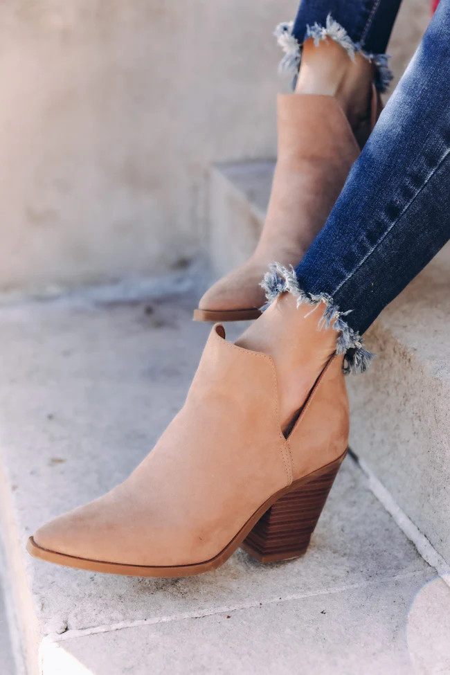 Mila Taupe Booties | The Pink Lily Boutique