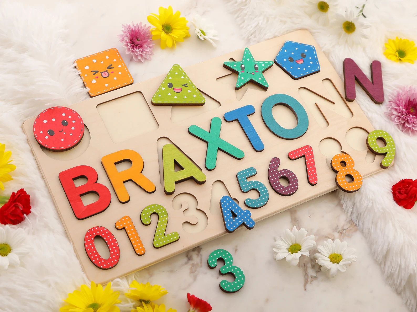 Wooden Name Puzzle | Gift for Kids | Name Puzzles for Toddlers | Montessori Baby Toys | First Bir... | Etsy (US)