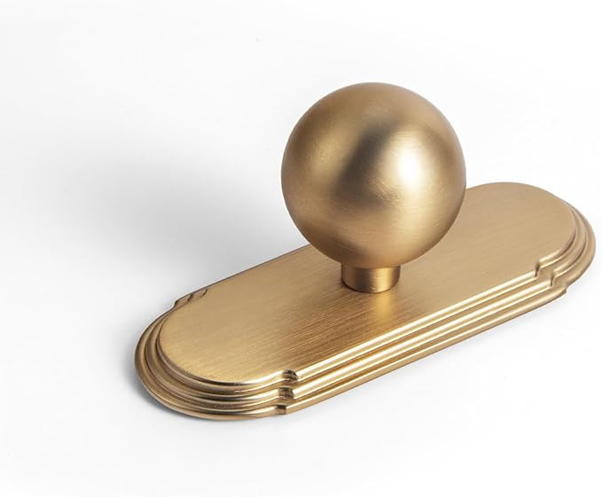 Goo-Ki 1.0''(24mm) Dia Cabinet Knob with Backplate,Champagne Bronze Drawer Knobs with Zinc Alloy ... | Amazon (US)