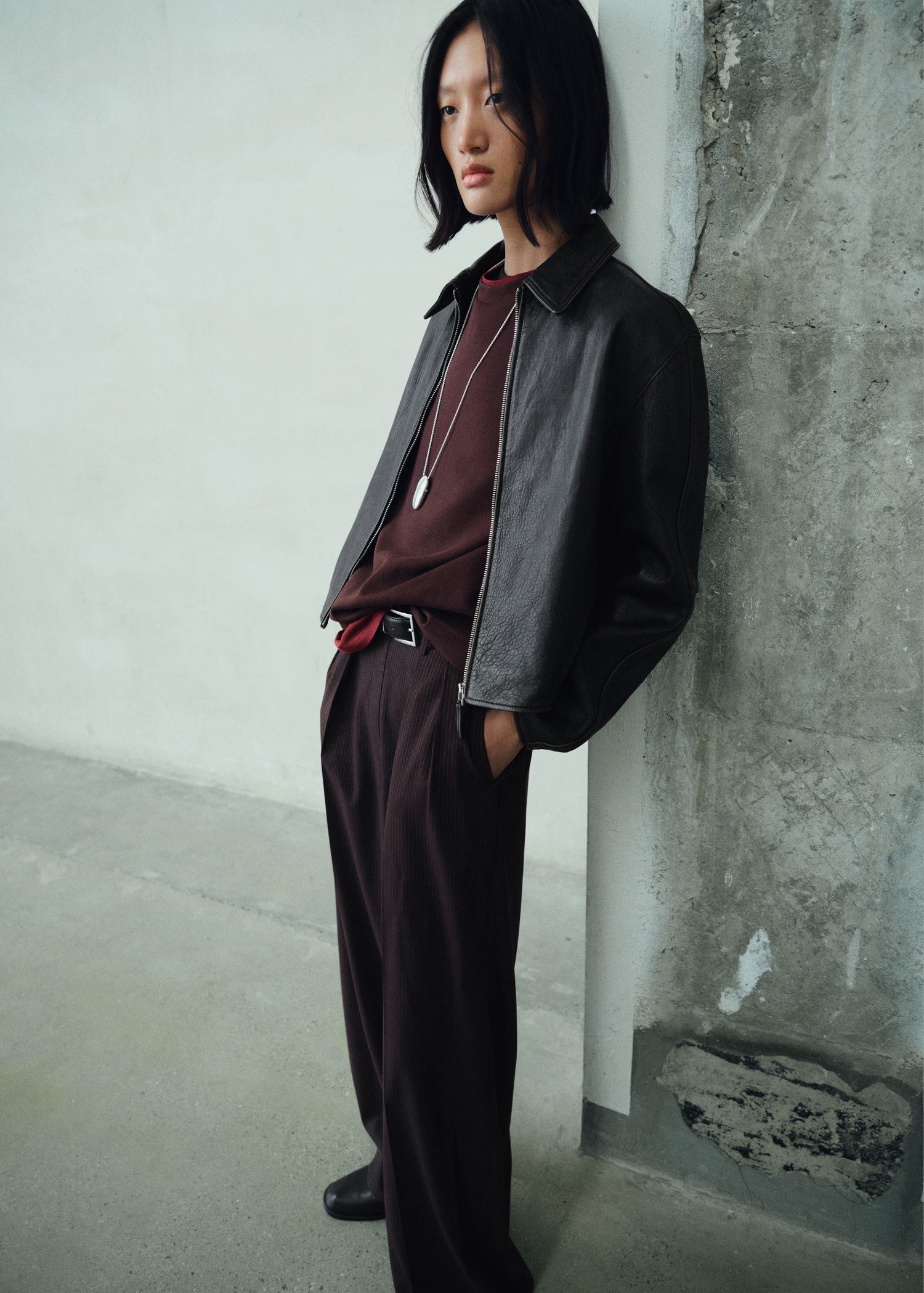 Veste cuir revers | Mango EU