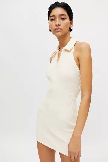UO Ribbed Halter Mini Dress | Urban Outfitters (US and RoW)
